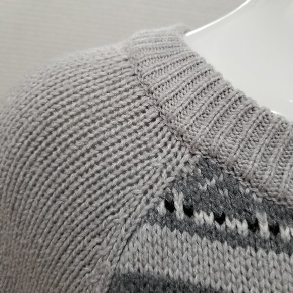 Old Navy sweater Large fair isle pullover sequin embellished knit holiday - Picture 5 of 13